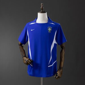 2002 Brasil fora de casa retrô torcedor camisa