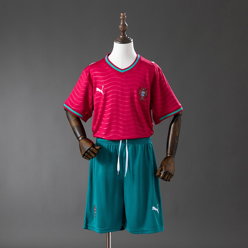 2026 Portugal Conjunto de Camisa de Futebol Infantil