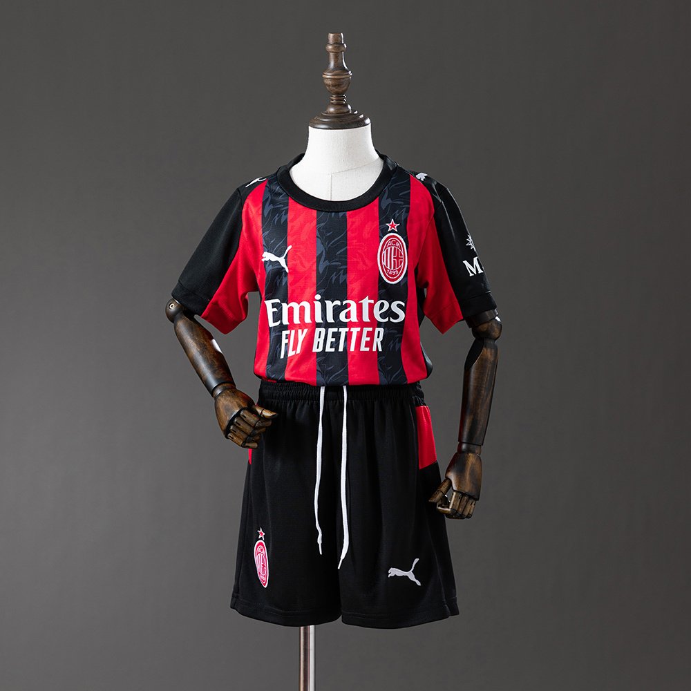 2025–2026 AC Milan Conjunto Titular Infantil
